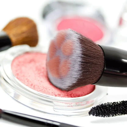 Makeup Brush | Soft Cat Paw Design, Black/Pink