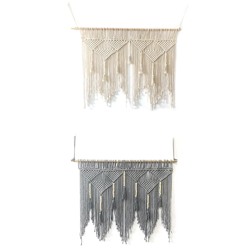 Cotton Macrame Wall Hanging | Gray, 100x120cm