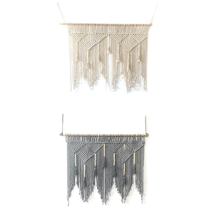 Cotton Macrame Wall Hanging | Gray, 100x120cm
