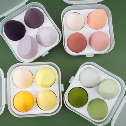 Hydrophilic Non-latex Sponge | 4pcs Makeup Puff Set