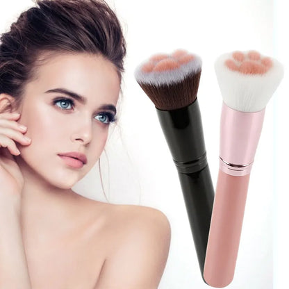 Makeup Brush | Soft Cat Paw Design, Black/Pink
