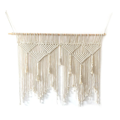 Cotton Macrame Wall Hanging | Gray, 100x120cm
