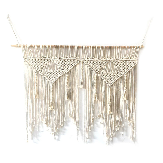 Cotton Macrame Wall Hanging | Gray, 100x120cm