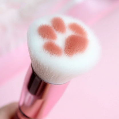 Makeup Brush | Soft Cat Paw Design, Black/Pink