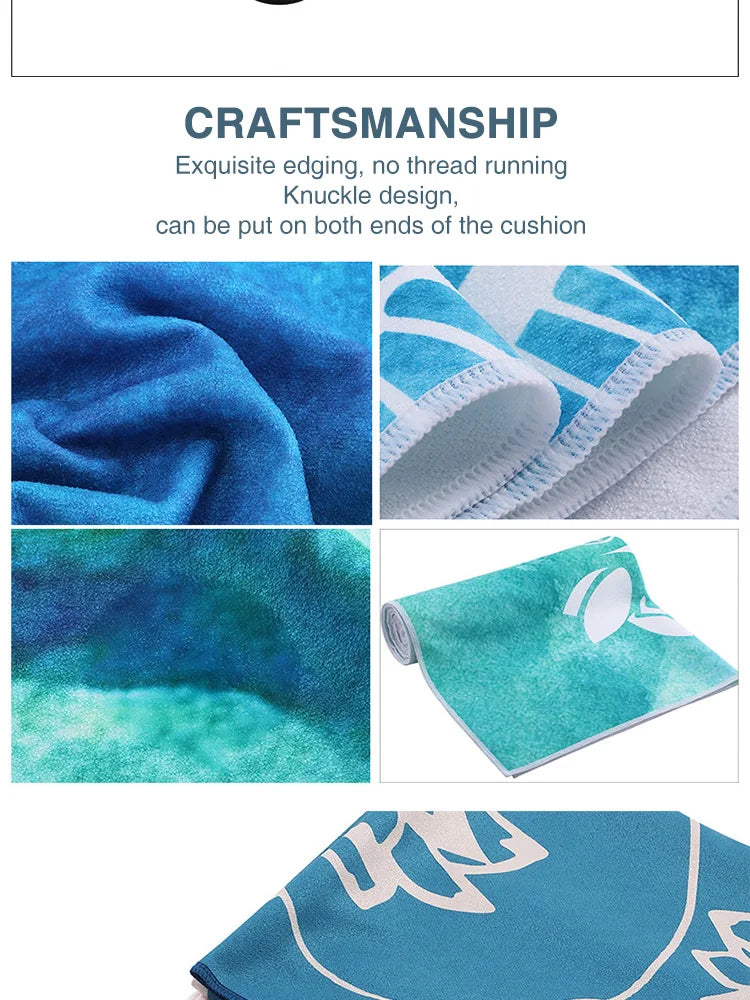Microfiber Yoga Towel | 183x63cm, Non-Slip, Printed