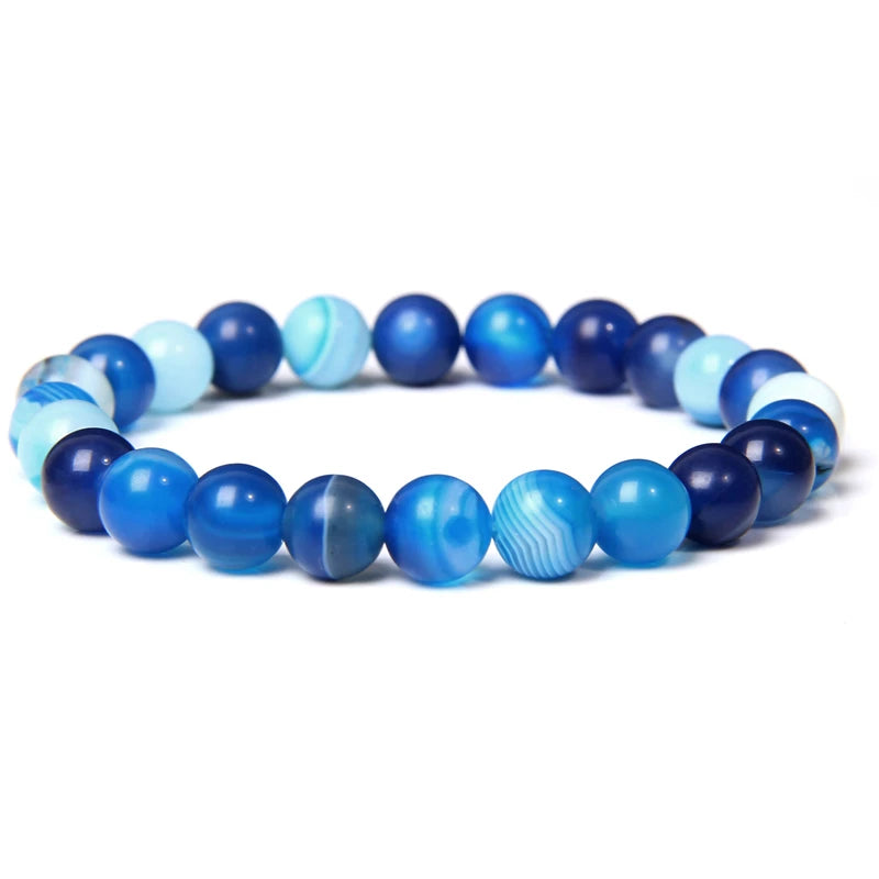 Natural Stone Bracelet | Polished, 8mm, Multiple Sizes