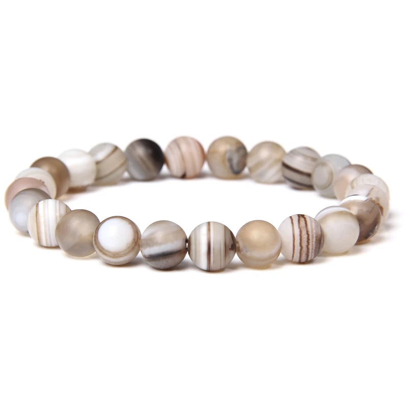Natural Stone Bracelet | Polished, 8mm, Multiple Sizes