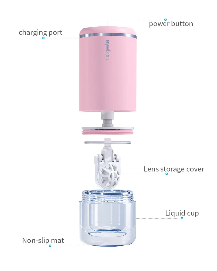 Ultrasonic Contact Lens Cleaner | Pink, Blue, Green, Silver