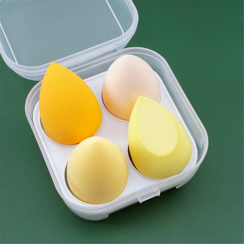 Hydrophilic Non-latex Sponge | 4pcs Makeup Puff Set