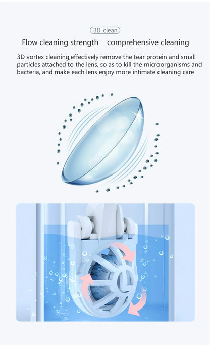 Ultrasonic Contact Lens Cleaner | Pink, Blue, Green, Silver