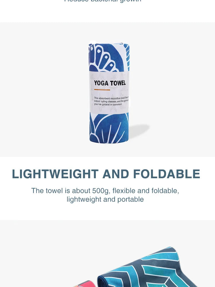 Microfiber Yoga Towel | 183x63cm, Non-Slip, Printed