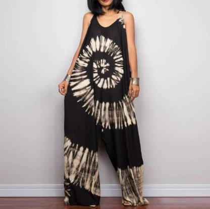 Polyester Jumpsuit | Long, Sleeveless, Loose Fit