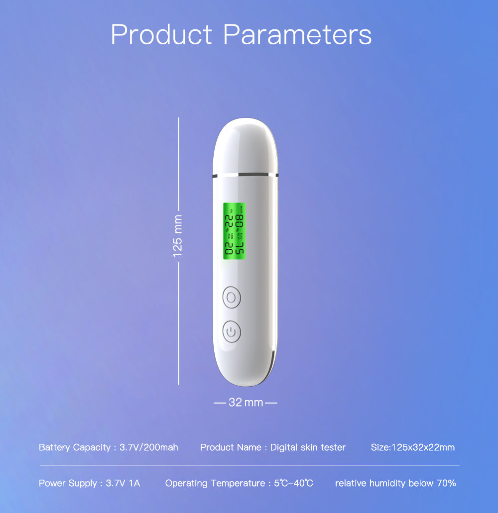 Digital Skin Moisture Tester | Analyzer with Fluorescent Pen
