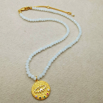 Pearl Necklace | Devil's Eye Inlaid Zircon