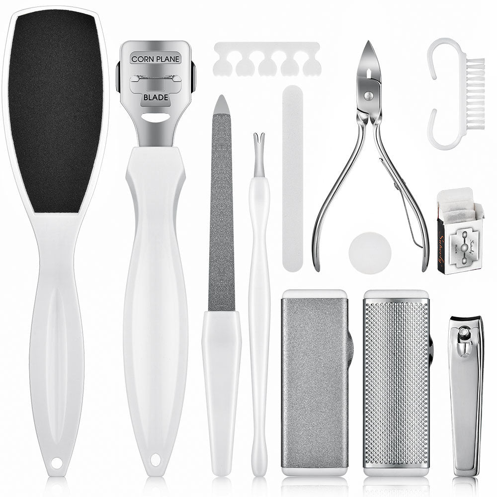 Foot Exfoliation Tool Set | 22-Piece, White