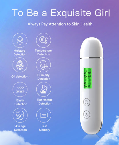 Digital Skin Moisture Tester | Analyzer with Fluorescent Pen