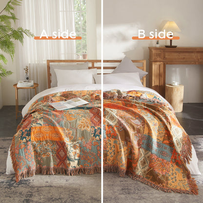 Cotton Blanket | Bohemian-style, Gauze, 150*200 cm