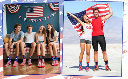 American Flag Socks | 2 Pairs, Crew Style