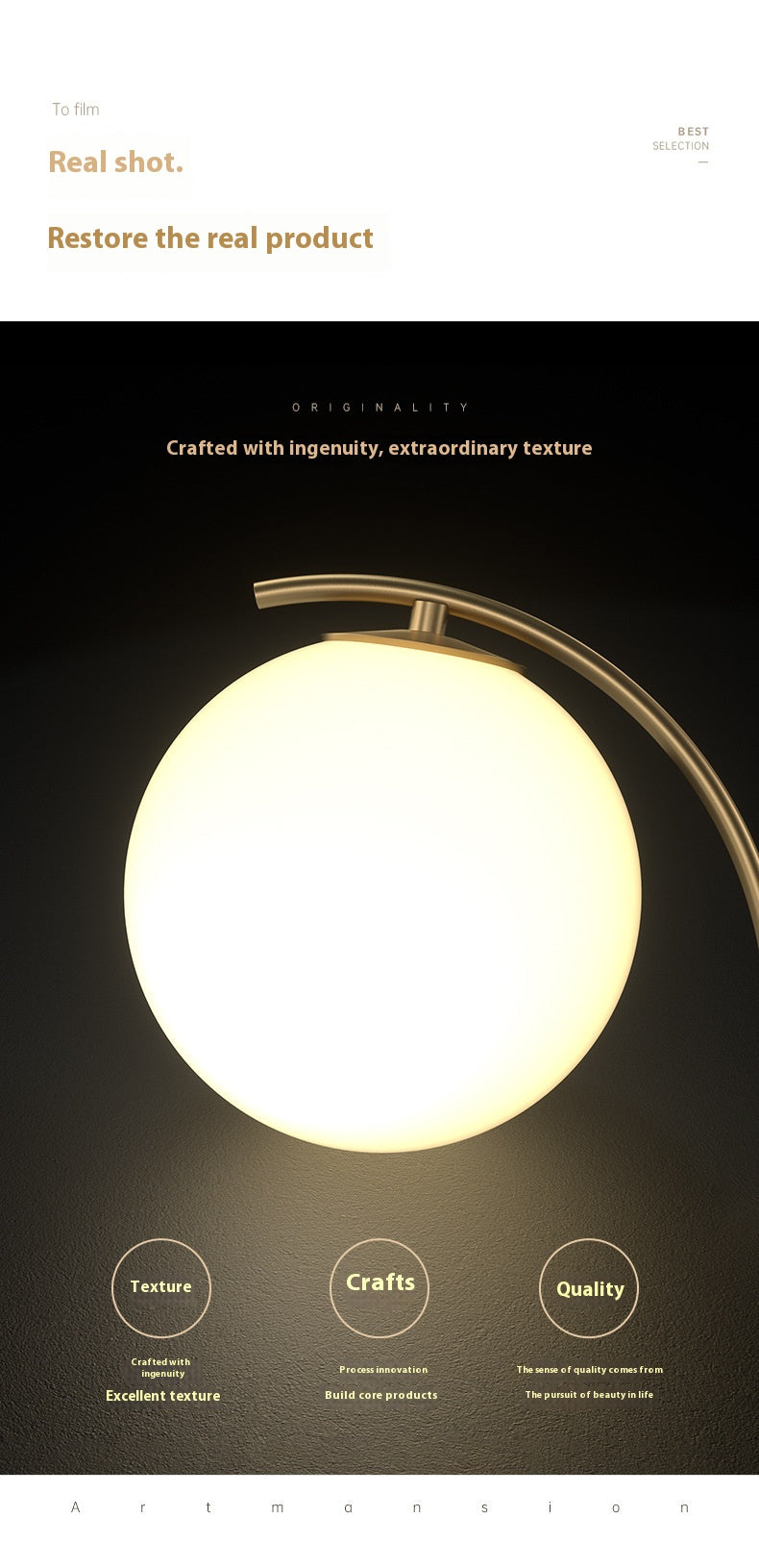 Copper Table Lamp | Light Luxury, 40cm