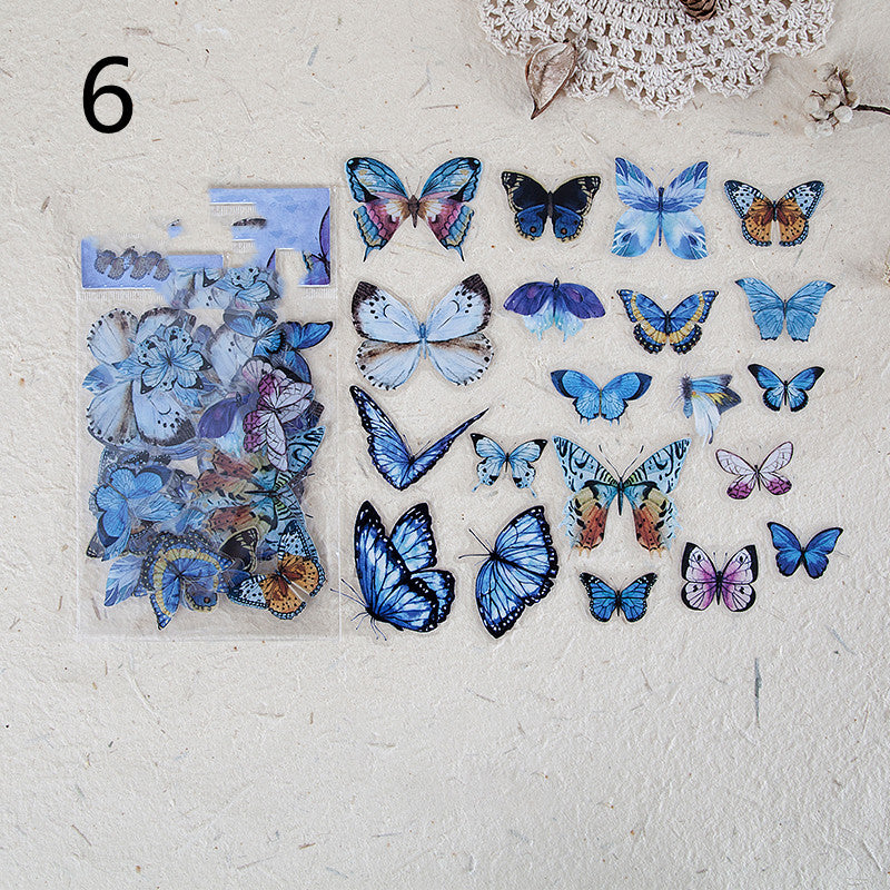 Butterfly Specimen Sticker Pack — PET Journaling & Scrapbook Stickers