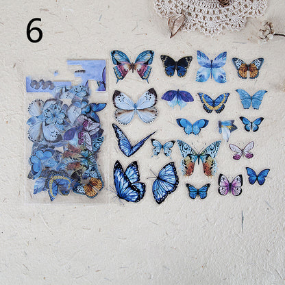 Butterfly Specimen Sticker Pack — PET Journaling & Scrapbook Stickers