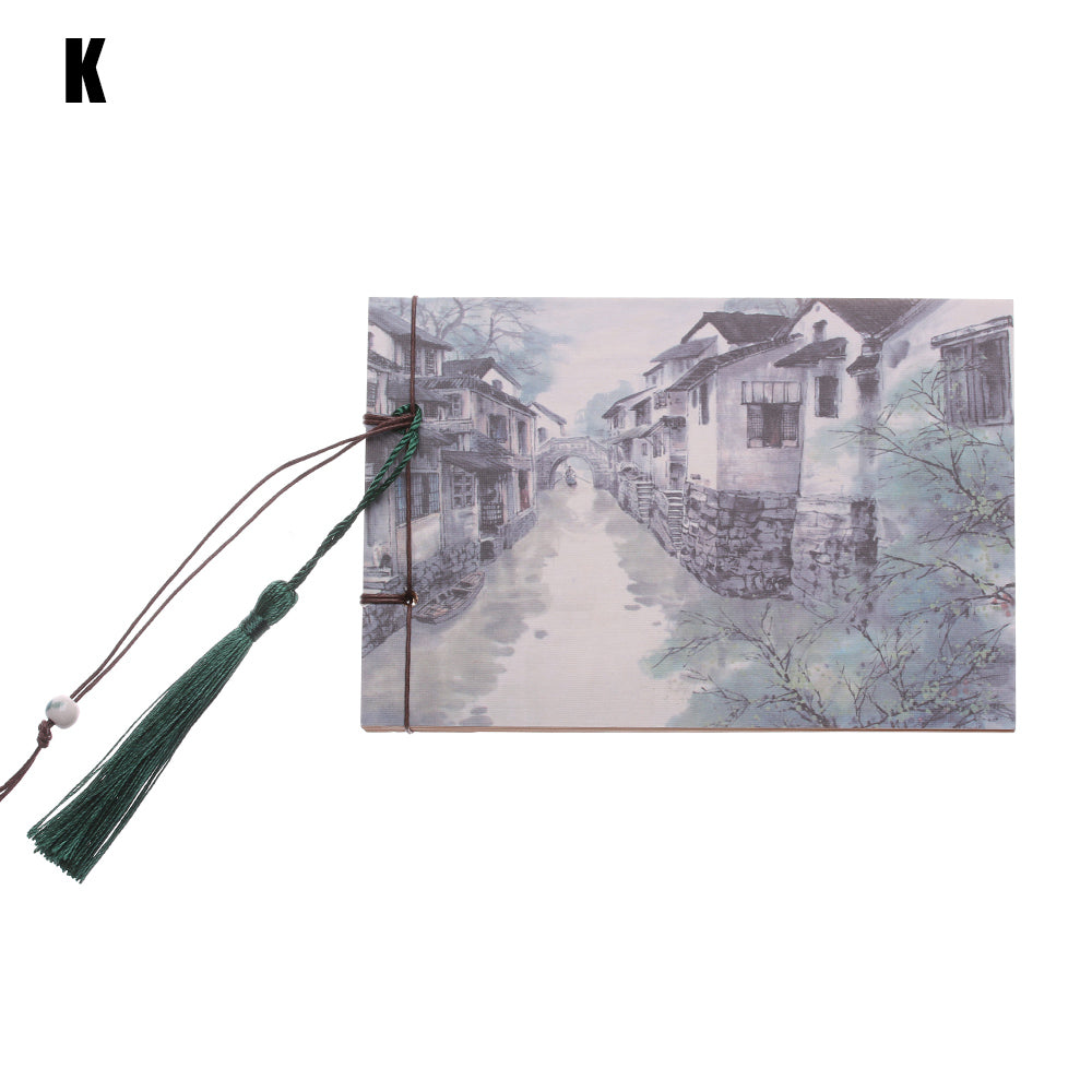 Qing Jun Blank Notebook With Tassels Kraft Cover 12 x 14.5cm
