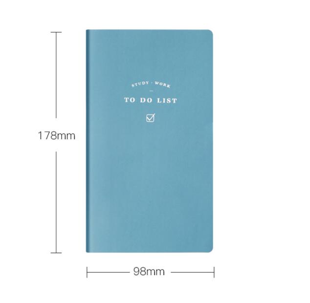 To Do List Notebook — PU Cover, 96 Pages, Macaron & Morandi Colors