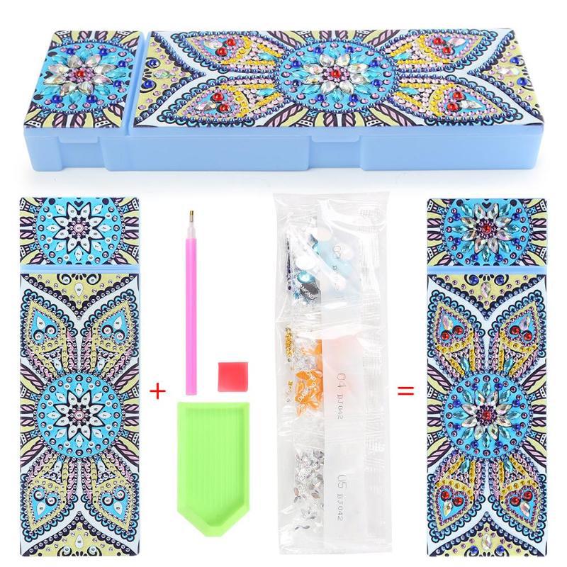 DIY Diamond Painting Pencil Case Kit — 10 Designs, Resin Rhinestones