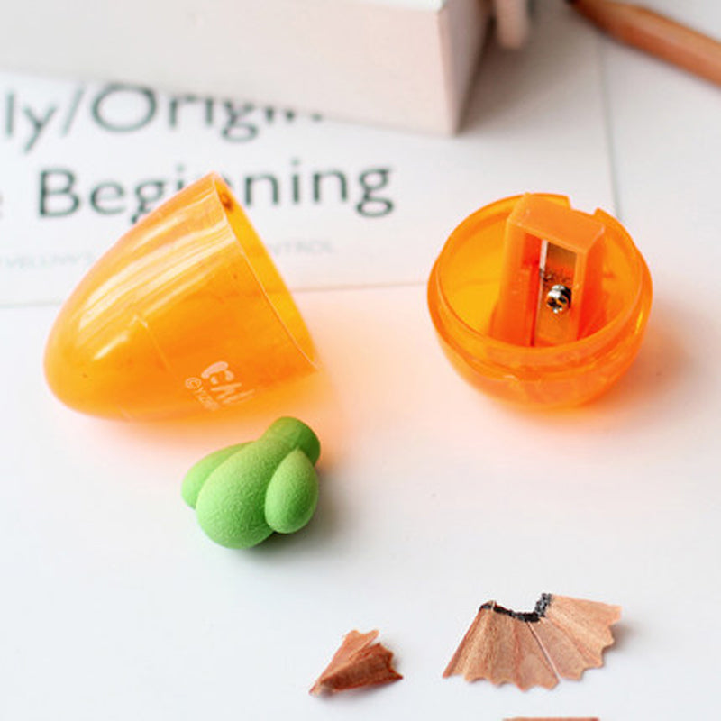 Carrot Pencil Sharpener — Cute Kawaii Desk Stationery