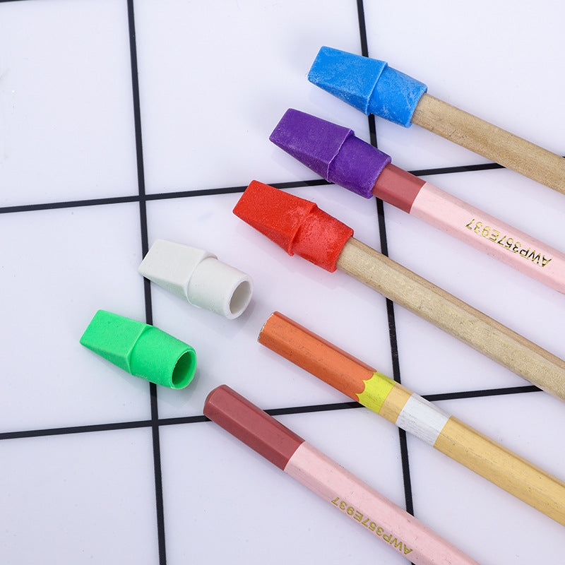 Color Knife Head Bullet Eraser Pencil Stub Eraser Student Torch Eraser Replacement