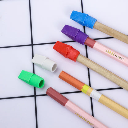 Color Knife Head Bullet Eraser Pencil Stub Eraser Student Torch Eraser Replacement