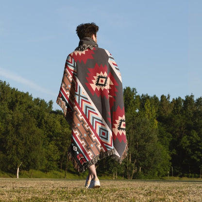 Cotton Nap Blanket | Geometric Pattern, 160 x 130CM