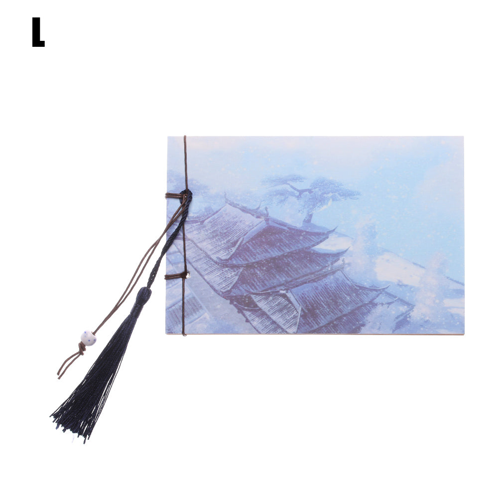 Qing Jun Blank Notebook With Tassels Kraft Cover 12 x 14.5cm
