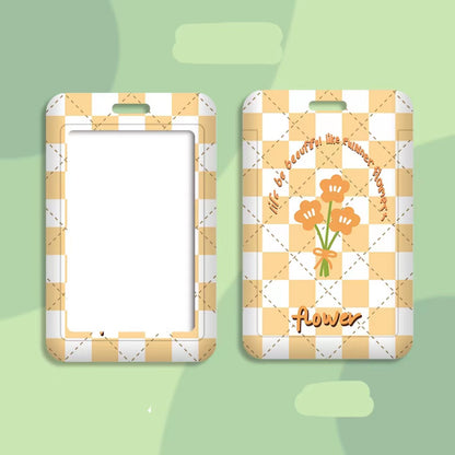Kawaii ID Card Holder — Illustrated Badge Sleeve, Lanyard or Keychain