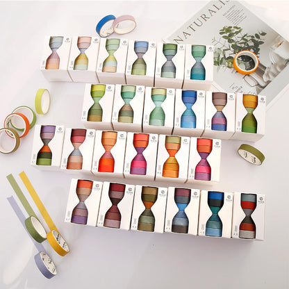 24 Solar Terms Washi Tape Set — 6 Rolls, Nature-Inspired Palettes