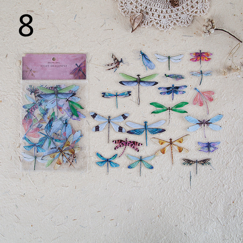 Butterfly Specimen Sticker Pack — PET Journaling & Scrapbook Stickers