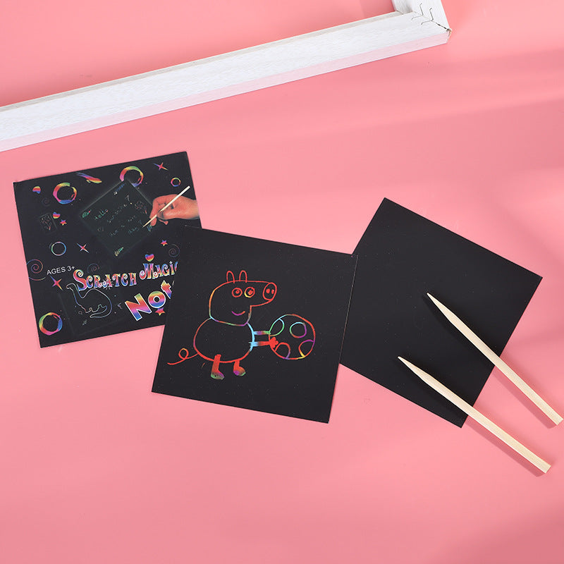 Colorful Trumpet Scratch Painting