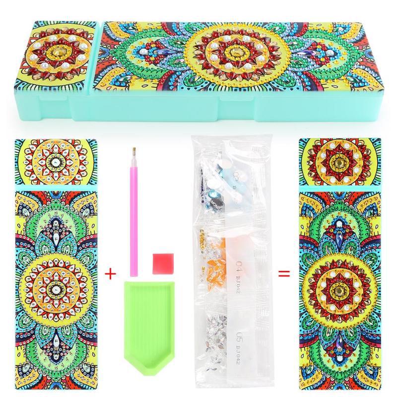 DIY Diamond Painting Pencil Case Kit — 10 Designs, Resin Rhinestones