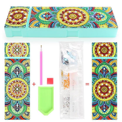 DIY Diamond Painting Pencil Case Kit — 10 Designs, Resin Rhinestones