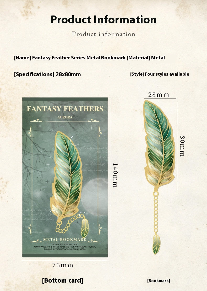 Classical Chinese Style Cultural And Creative Feather Bookmark