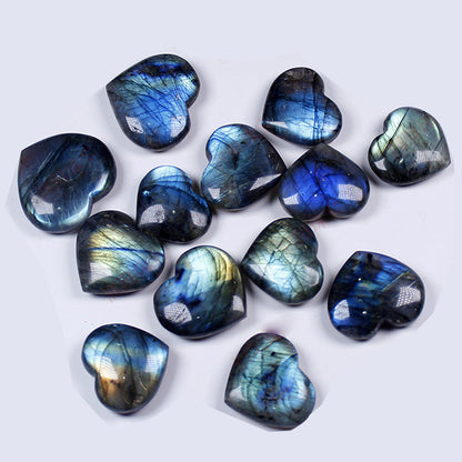 Natural Crystal Heart Pendant
