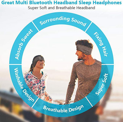 Wireless Bluetooth Headband | Soft, Comfortable Ear Mask