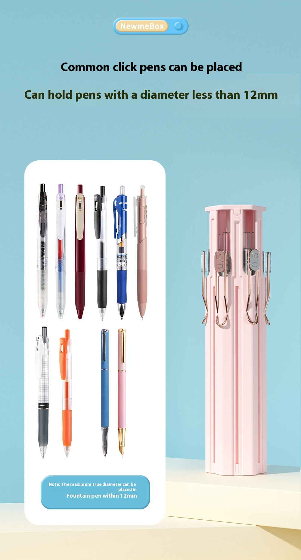 Pressing Pen Suitable For Portable Six Pens Pencil Box Kit