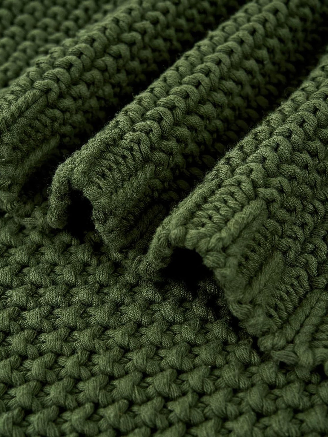 Acrylic Knitted Blanket | Geometric Pattern, 130X160CM