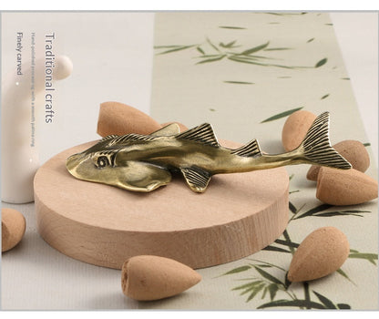 Copper Ornament | Handmade Antique-Style Stingray Figurine