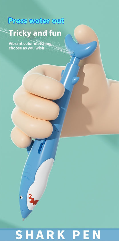 Shark Water Gun Pen Press Water Spray Ballpoint Pen