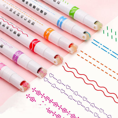 Curve Outline Pen — Roller Line Pen for Journaling