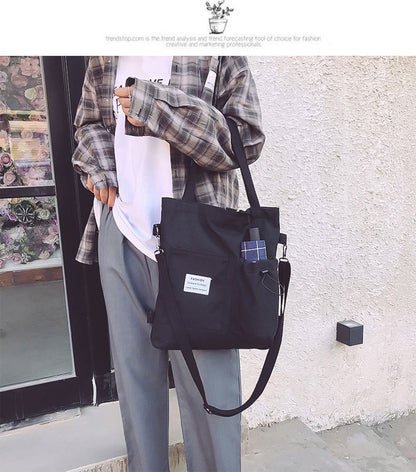 Canvas Backpack | Black, White, Yellow, Pink