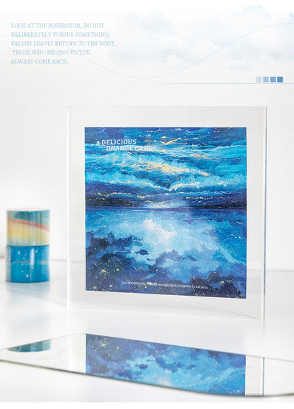 Japanese Paper Sky Theme Journal Stickers Tape