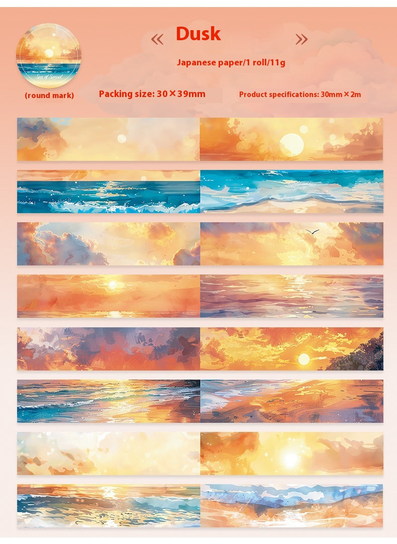 Japanese Paper Sky Theme Journal Stickers Tape